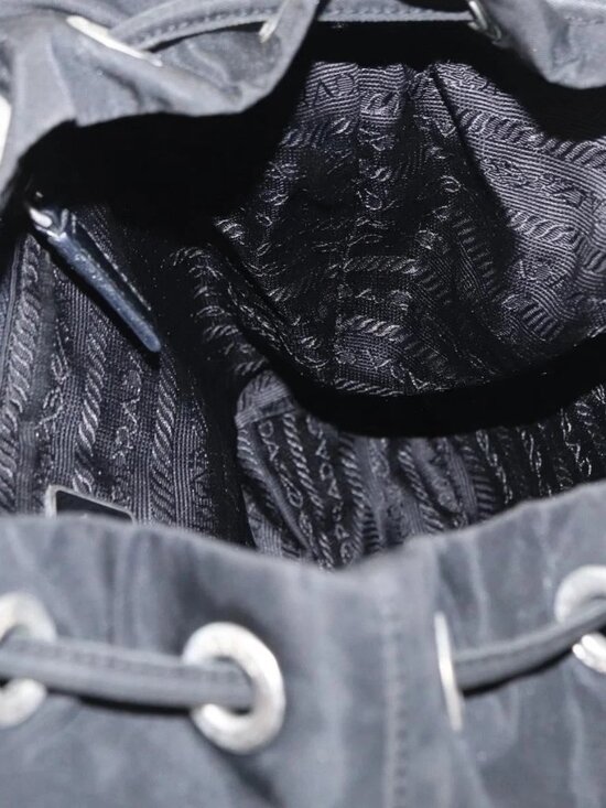 PRADA Backpack Nylon Black Silver Auth yk main image 5